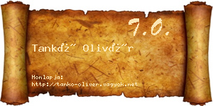 Tankó Olivér névjegykártya