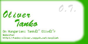 oliver tanko business card